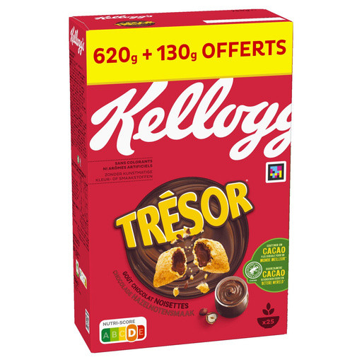 [5059319027883] KELLOGG'S Trésor Cereais recheados chocolate avelãs 750 g