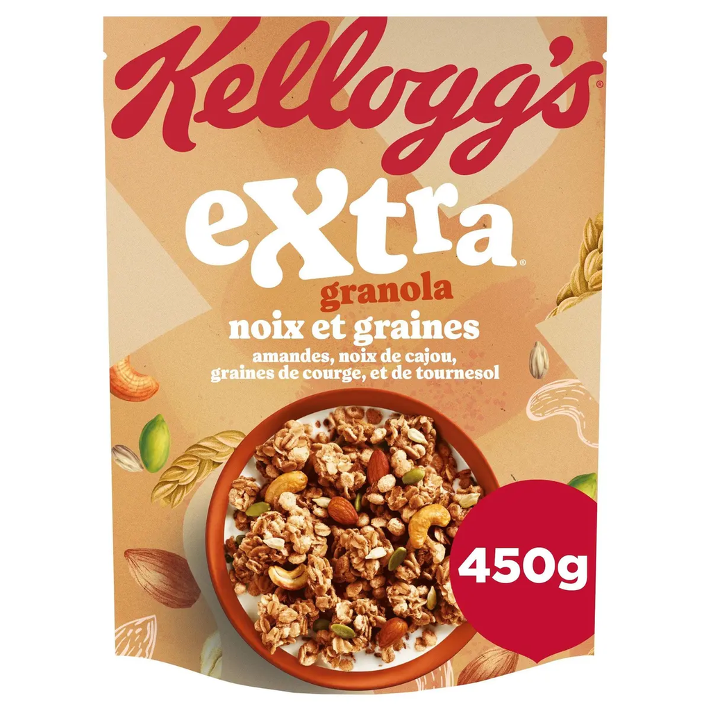 KELLOGG'S Cereais Extra Nozes e Sementes 450 g