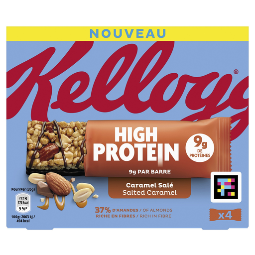 [5059321008016] KELLOGG'S Barras de cereais proteicas caramelo salgado 4 x 35 g