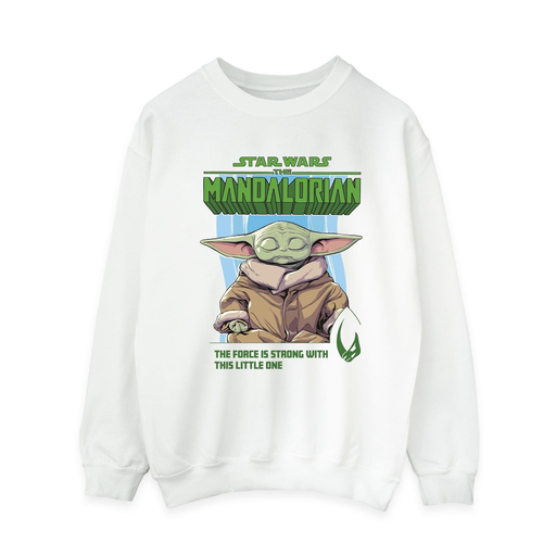 [5059934302945] STAR WARS Sudadera The Mandalorian The Force Is Strong Mujer Blanco