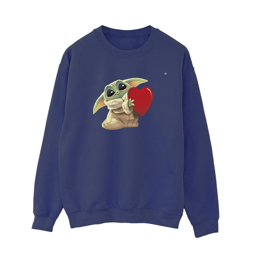 [5059934324169] STAR WARS Sweatshirt The Mandalorian The Kids With Heart Women's navy blue