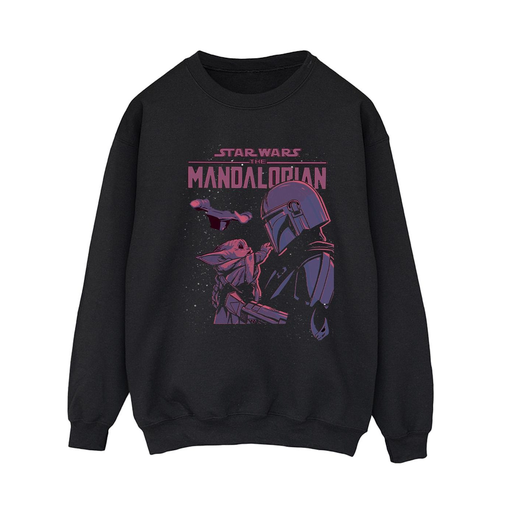 [5059934589704] STAR WARS Sweatshirt The Mandalorian Hello Friend mulher preto