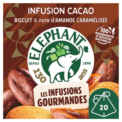 [5063270126035] ELEPHANT Infusion Cocoa Biscuit Caramelized Almond 20 bags 32g