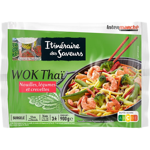 [3250391721542] ITINÉRAIRE DES SAVEURS Wok Tailandês Noodles Legumes Gambas 900 g