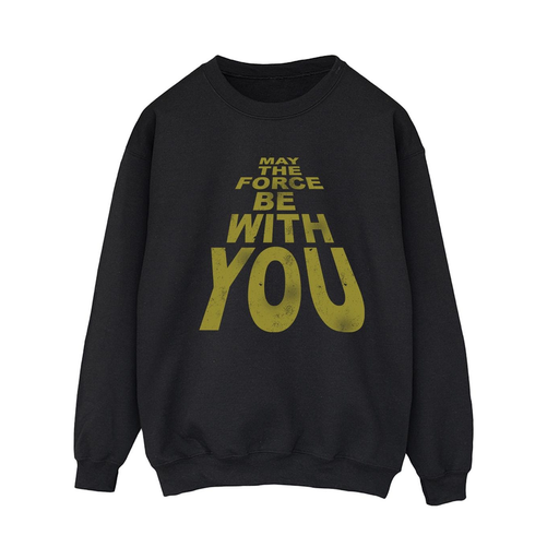 [5063283394155] STAR WARS Sweatshirt MAY THE FORCE BE WITH YOU Mulher Preto