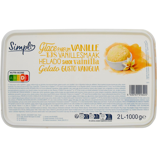 [5400101016224] CARREFOUR Vanilla flavored ice cream 2 L
