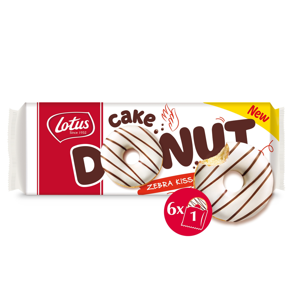 LOTUS Cake donut avec glaçage zebra kiss 204 g