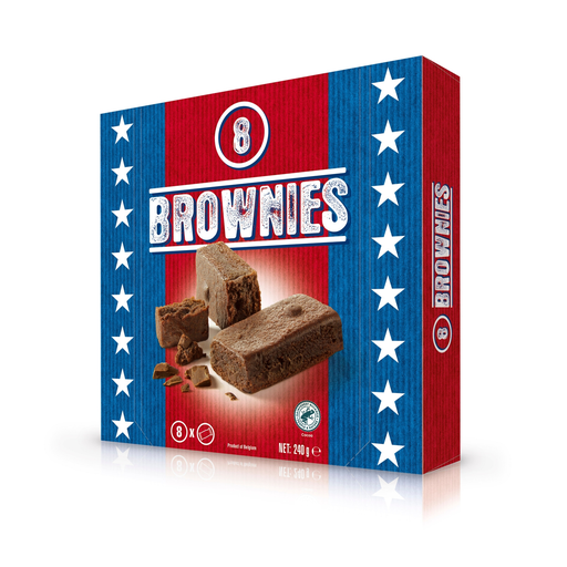 [5411823230416] POPPIES Brownies Double Choc 8 piezas 240 g
