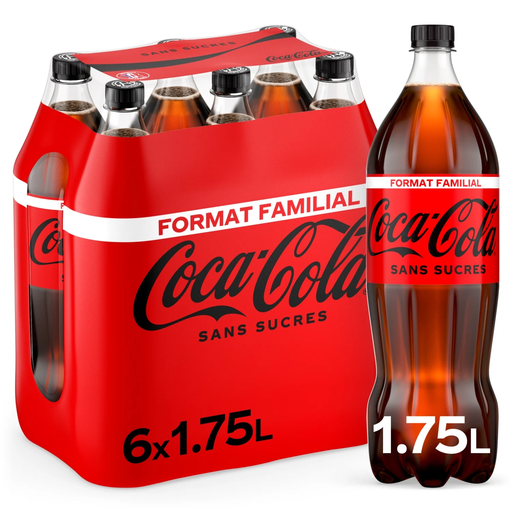 [5449000070753] COCA-COLA Bebida gaseosa com extratos vegetais sem açúcares 6 x 1,75 L