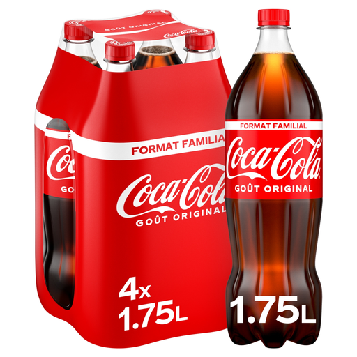 [5449000165534] COCA-COLA Boisson gazeuse aux extraits végétaux goût original 4 x 1,75 L