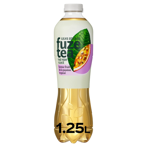 [5449000335135] FUZE TEA Bebida té verde sabor fruta de la pasión tropical sin azúcares 1,25 L