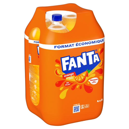 [5449000337054] FANTA Orange Soda with Natural Flavors 4 x 2 L