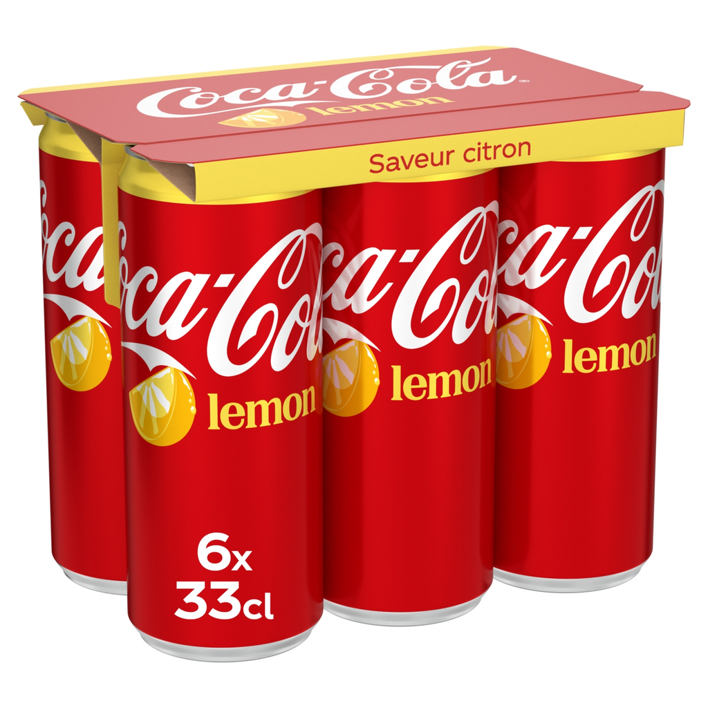 COCA-COLA Carbonated soft drink with vegetable extracts lemon flavor 6 x 33 cl