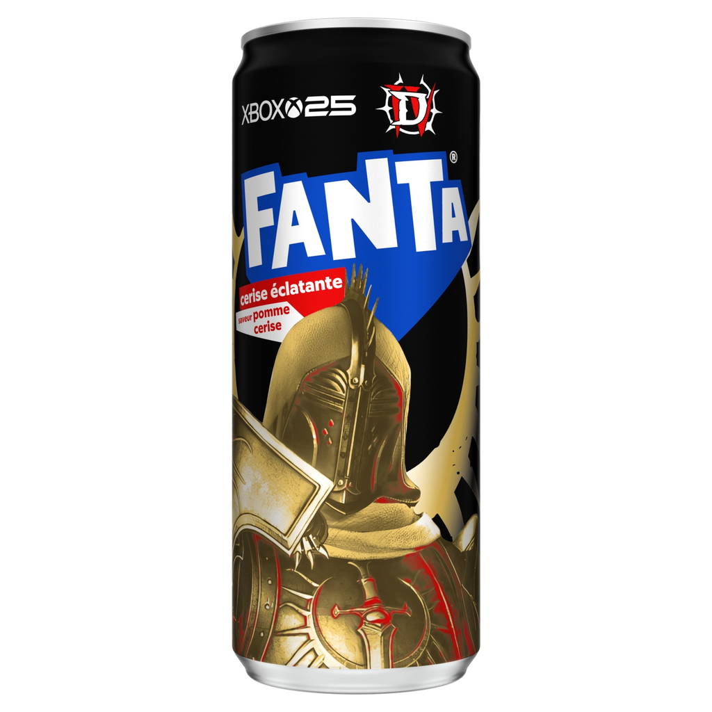 FANTA Carbonated drink apple cherry flavor 33 cl