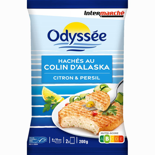[3250391764785] ODYSSÉE Alaska Pollock Patties with Lemon & Parsley 200 g