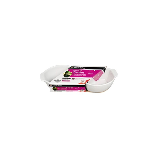 [3250391801534] DOMEDIA Set of 2 white mini oval dishes