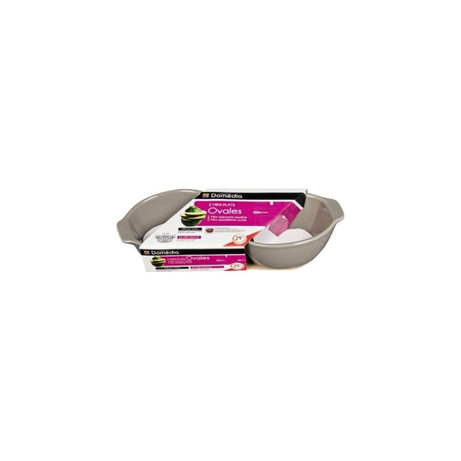 [3250391801954] DOMEDIA Set of 2 plum mini oval dishes