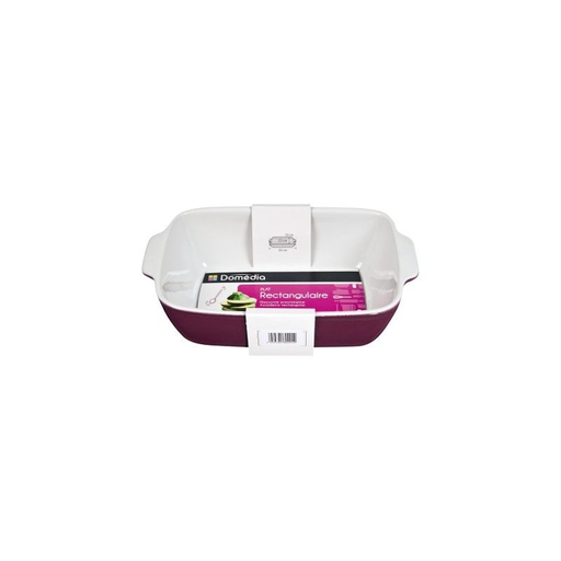 [3250391802012] DOMEDIA Plat Rectangulaire 26X16cm Prune
