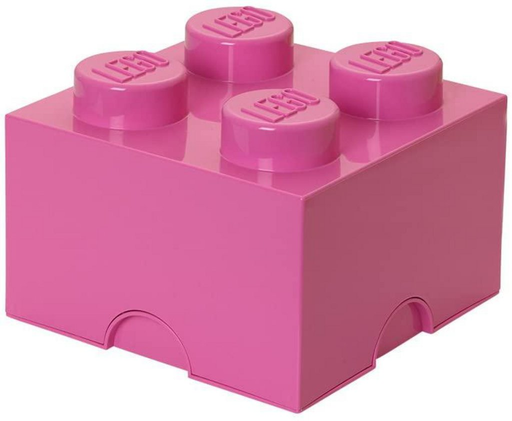 [5706773400393] LEGO Storage Brick Rangement rose x4