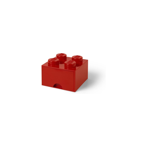 [5711938029418] LEGO Red Stackable Storage Brick 4 Studs With Drawer