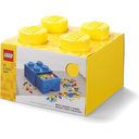 LEGO Yellow Stackable Storage Brick 4 Studs With Drawer