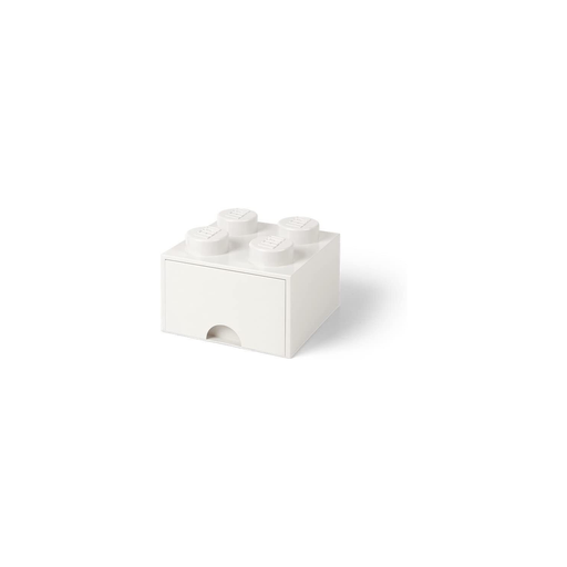 [5711938029463] LEGO Stackable Storage Brick 4 With Drawer White