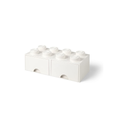LEGO White Stackable Storage Brick 8 Studs With Drawers