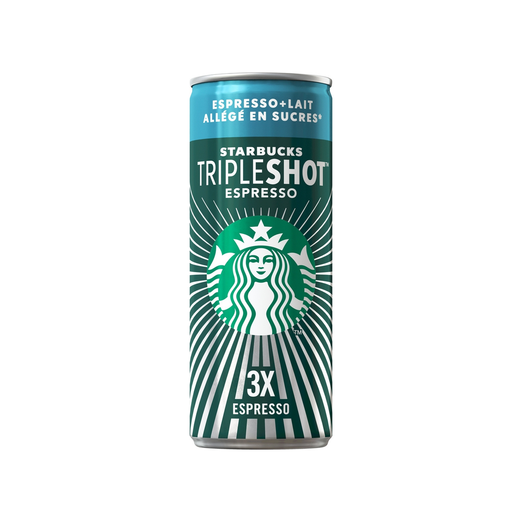 STARBUCKS Tripleshot Espresso Bebida Láctea de Café Arábica Reducida en Azúcares 0.3 L