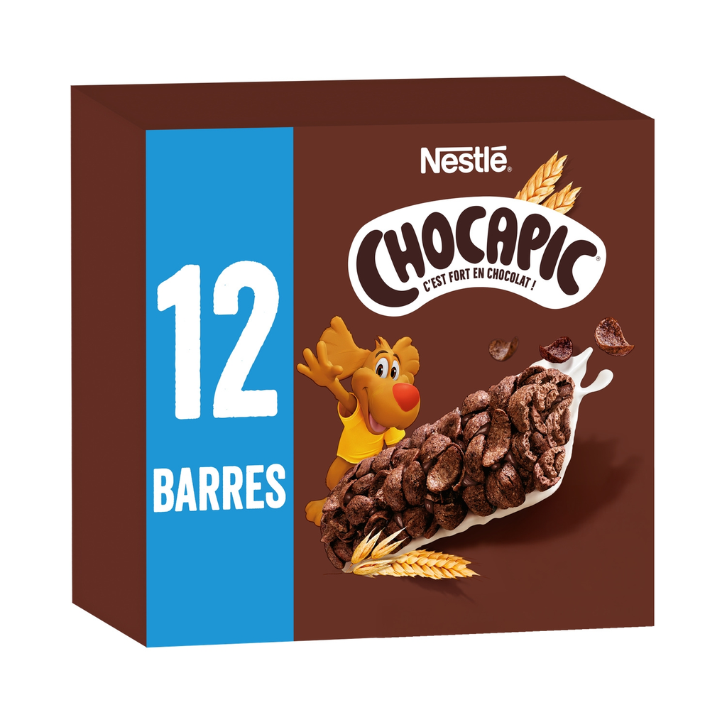 CHOCAPIC Barras de cereais com chocolate e leite 12 x 25 g