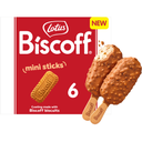 LOTUS Helados en palito de caramelo con trozos de galleta Biscoff 6 x 50 ml