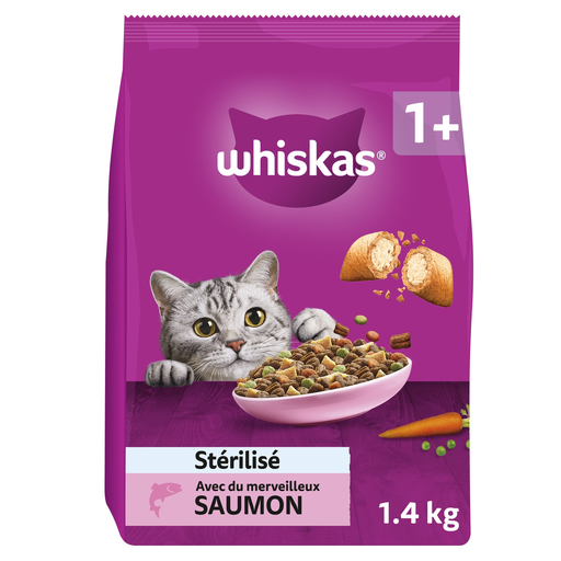 [5900951320491] WHISKAS Salmon Dry Food for Sterilised Adult Cats 1.4 kg