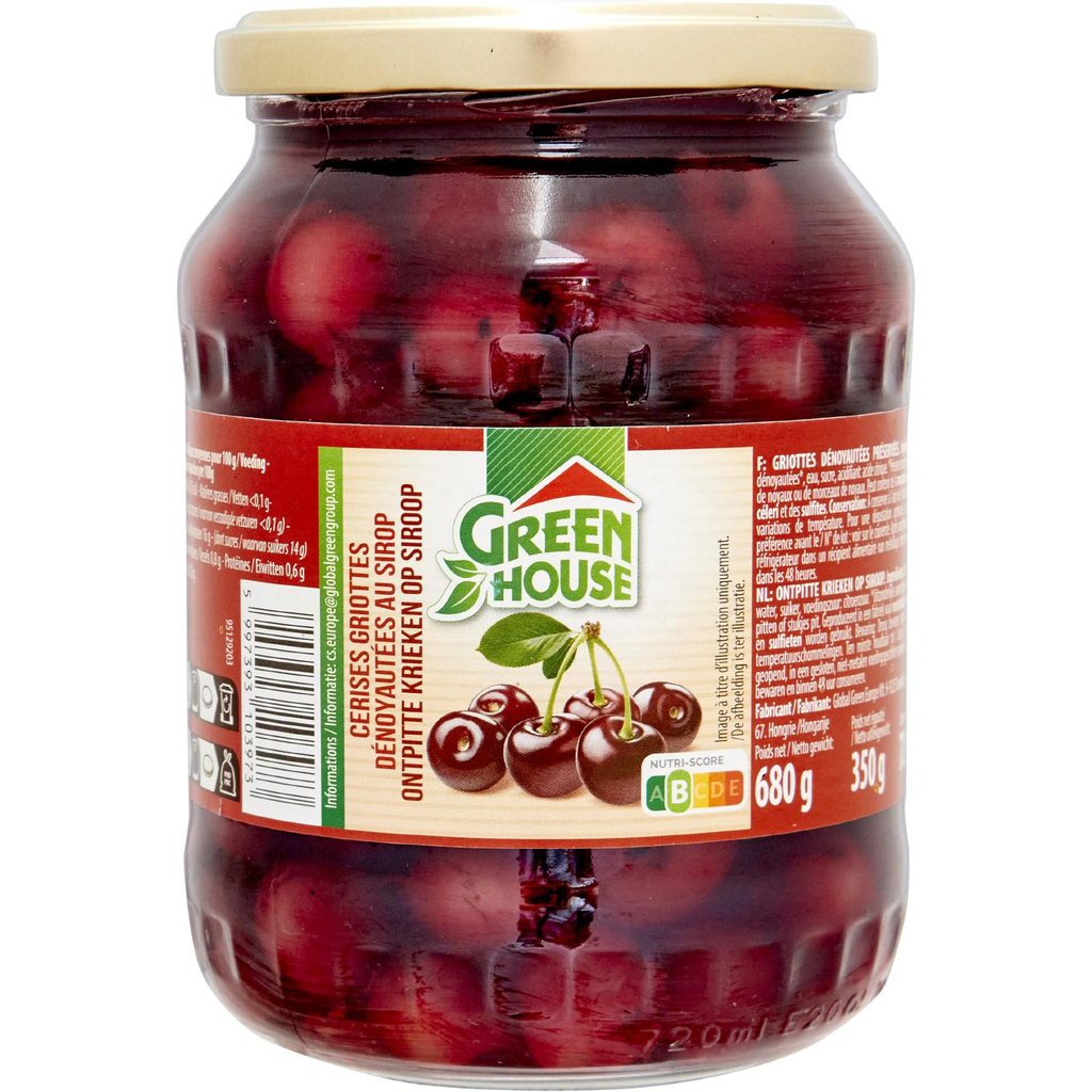 CARREFOUR Pitted Sour Cherries in Syrup 350 g