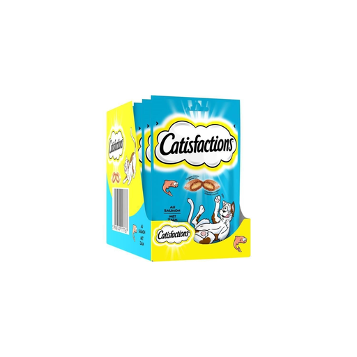 [5998749117767] CATISFACTIONS Petiscos De Salmão Para Gatos E Gatinhos 6 x 60 g