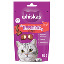 WHISKAS Temptations Friandises pour chat au bœuf 60 g