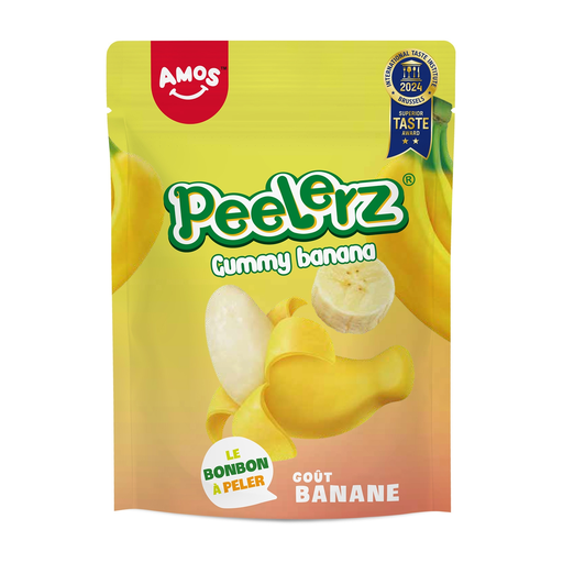 [6936756269658] AMOS Banana Flavored Peelerz Gummy Candy 120 g