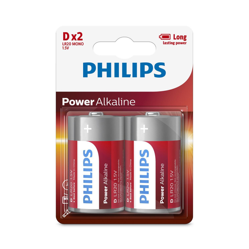 [6959033840067] PHILIPS Alkaline Battery D LR20P2B/05 Blister 2