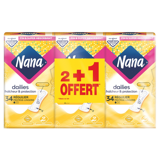 [7322540581522] NANA Normal Flat Curvefit Freshness & Protection Pantyliners 102 units