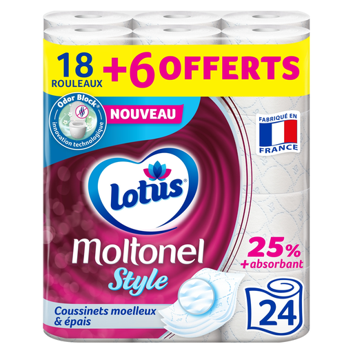 [7322540834413] LOTUS Papier Toilette Décoré Moltonel Style x24