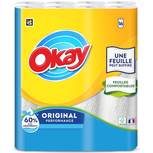 [7322540965117] OKAY Essuie-Tout Original les 16 rouleaux
