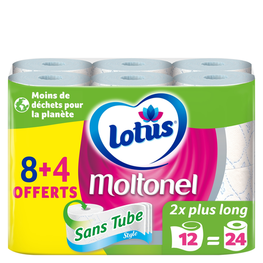 [7322540984132] LOTUS Toilet Paper Decorated Sans Moltonel Style 12 rolls