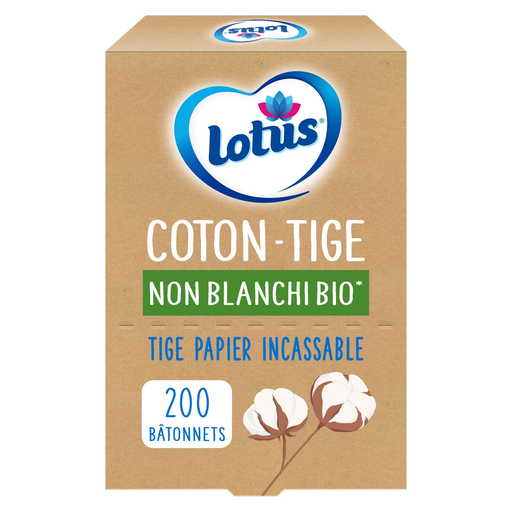 [7322541482941] LOTUS Unbleached Organic Cotton Buds 240 units