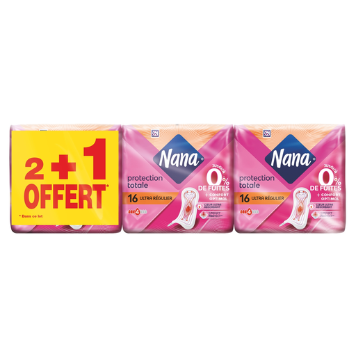 [7322541732275] NANA Serviettes hygiéniques V-Protection Ultra Régulier 3x16 pièces