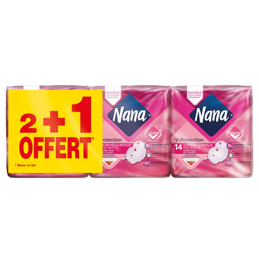 [7322541735375] NANA Ultra Regular Plus sanitary pads with wings 3x14 pads