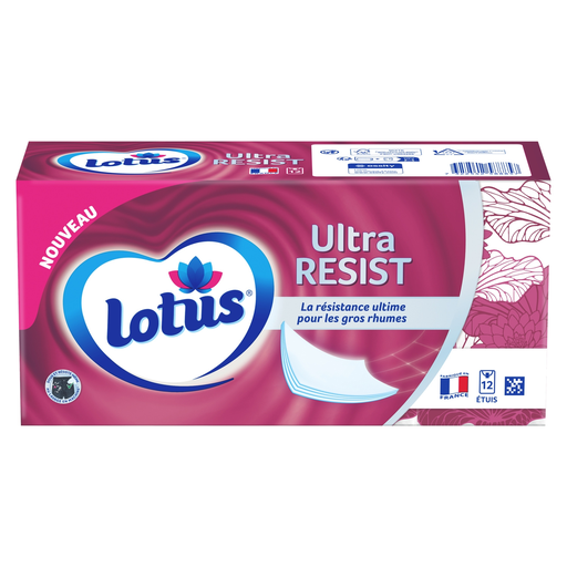 [7322542588857] LOTUS Mouchoirs Ultra Resist le sachet de 12 étuis