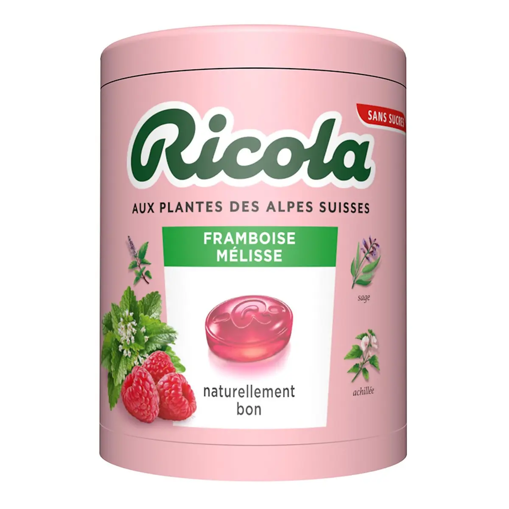 RICOLA Bonbons aux plantes des alpes suisses goût framboise sans sucres 100 g
