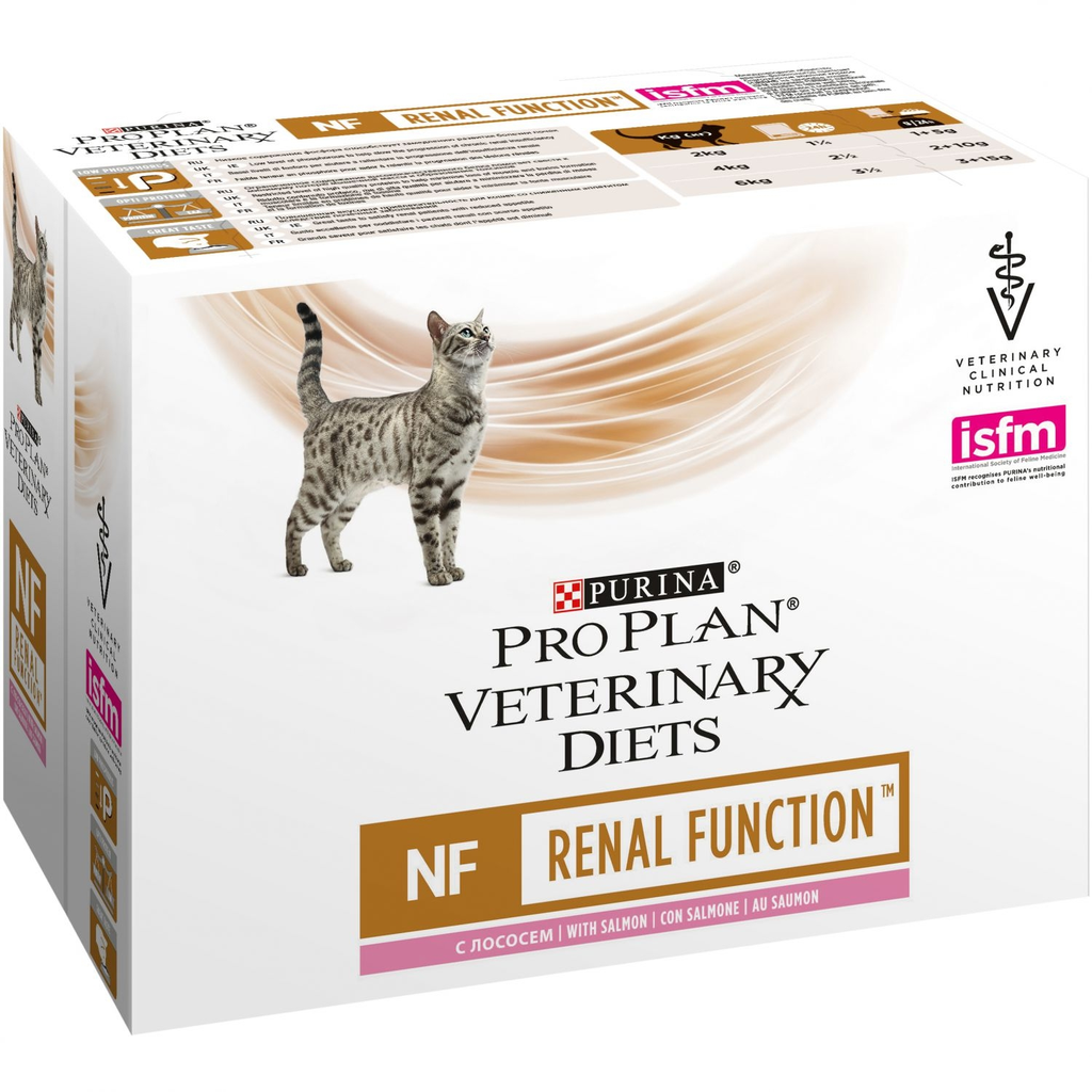 PURINA Veterinary Diets Chat Nf St/ox Renal Fonction Au Saumon 10 x 85 g