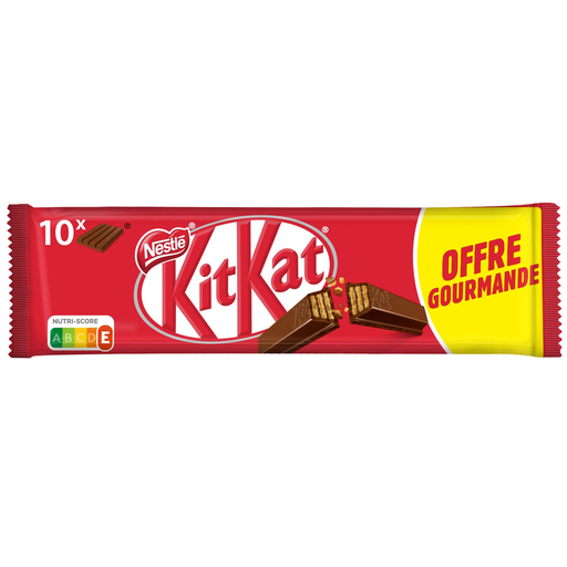 [7613035421554] KITKAT Barquillo crujiente recubierto de chocolate con leche 10 piezas 41.5 g