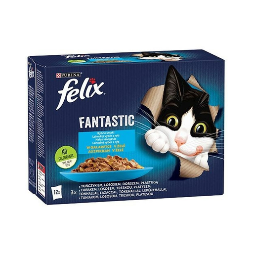 [7613039743041] PURINA Aliments Pour Chat Fantastic Saumon Thon 12 x 85 g
