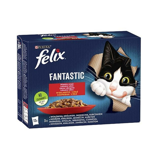 [7613039758021] PURINA Alimentos Para Gato Frango Vitela Cordeiro 12 x 85 g
