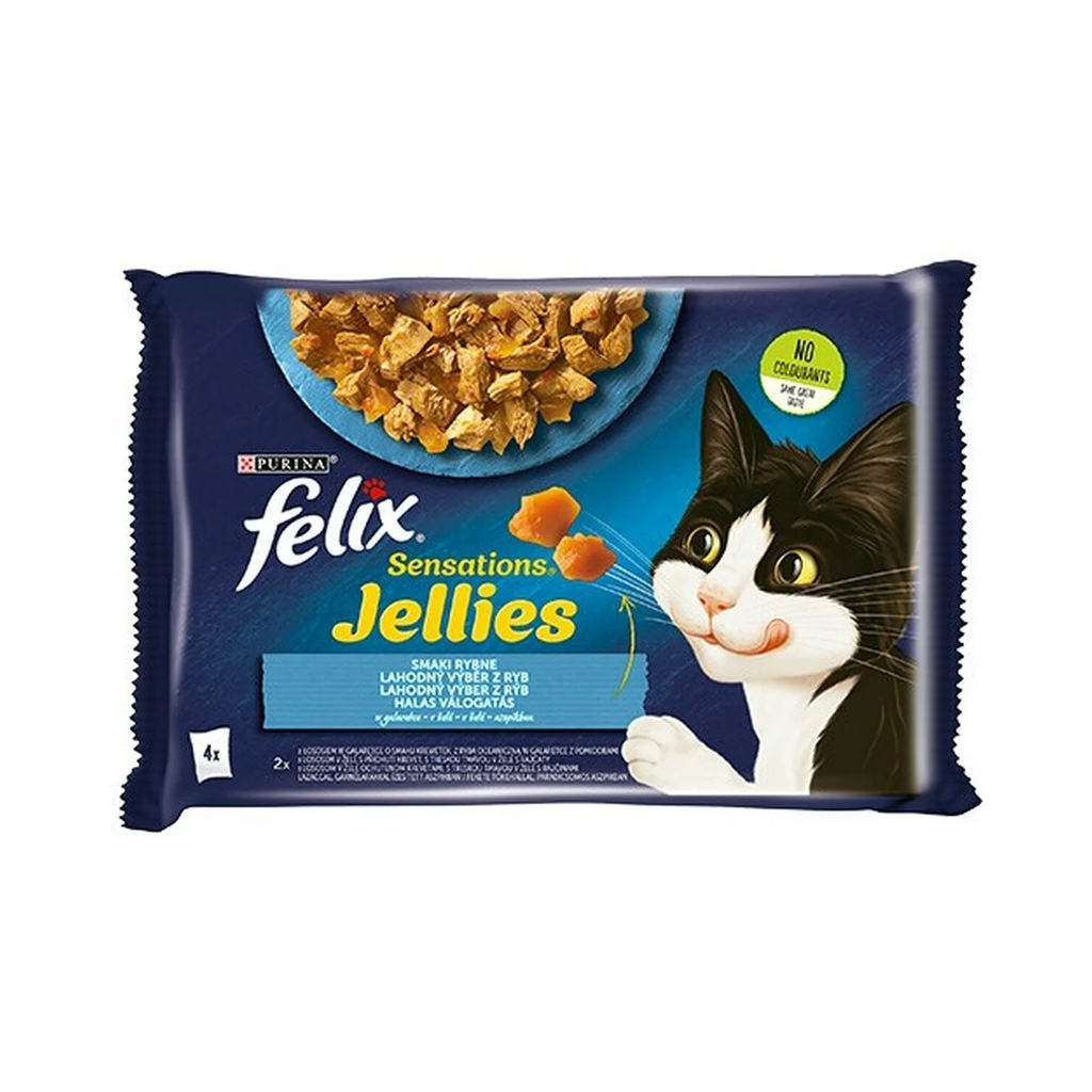 PURINA Cat Food Felix Sensations Salmon 4 x 85 g